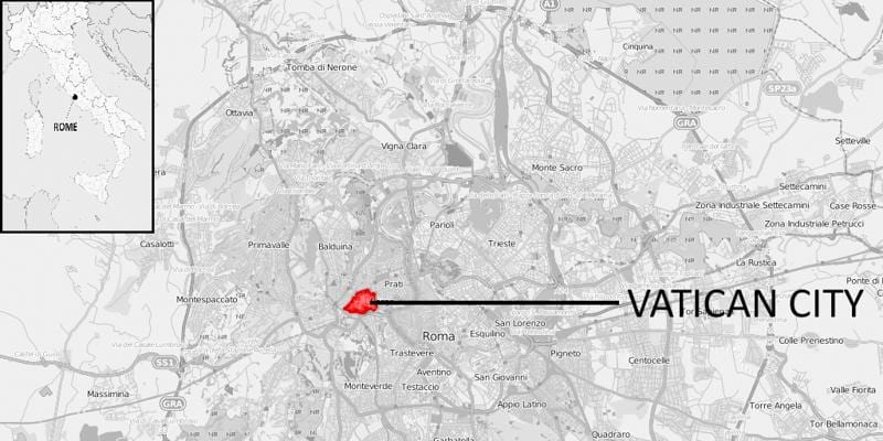 ਨਕਸ਼ਾ ਦੇ ਵੈਟੀਕਨ, ਰੋਮ